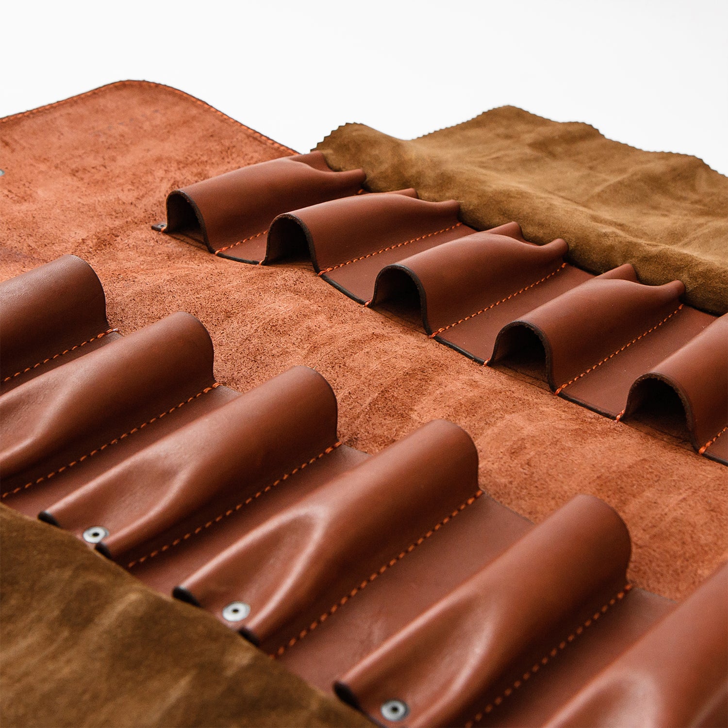 Genuine Leather Storage Roll-case personalizated for storage carving tools, Gift for carver