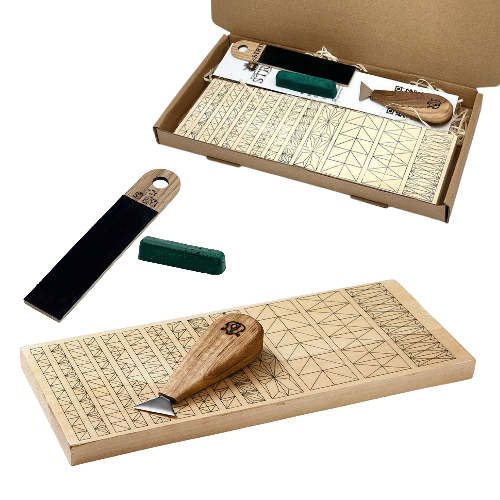 Wood carving set STRYI Start with basswood practice board for beginner, Video tutorial