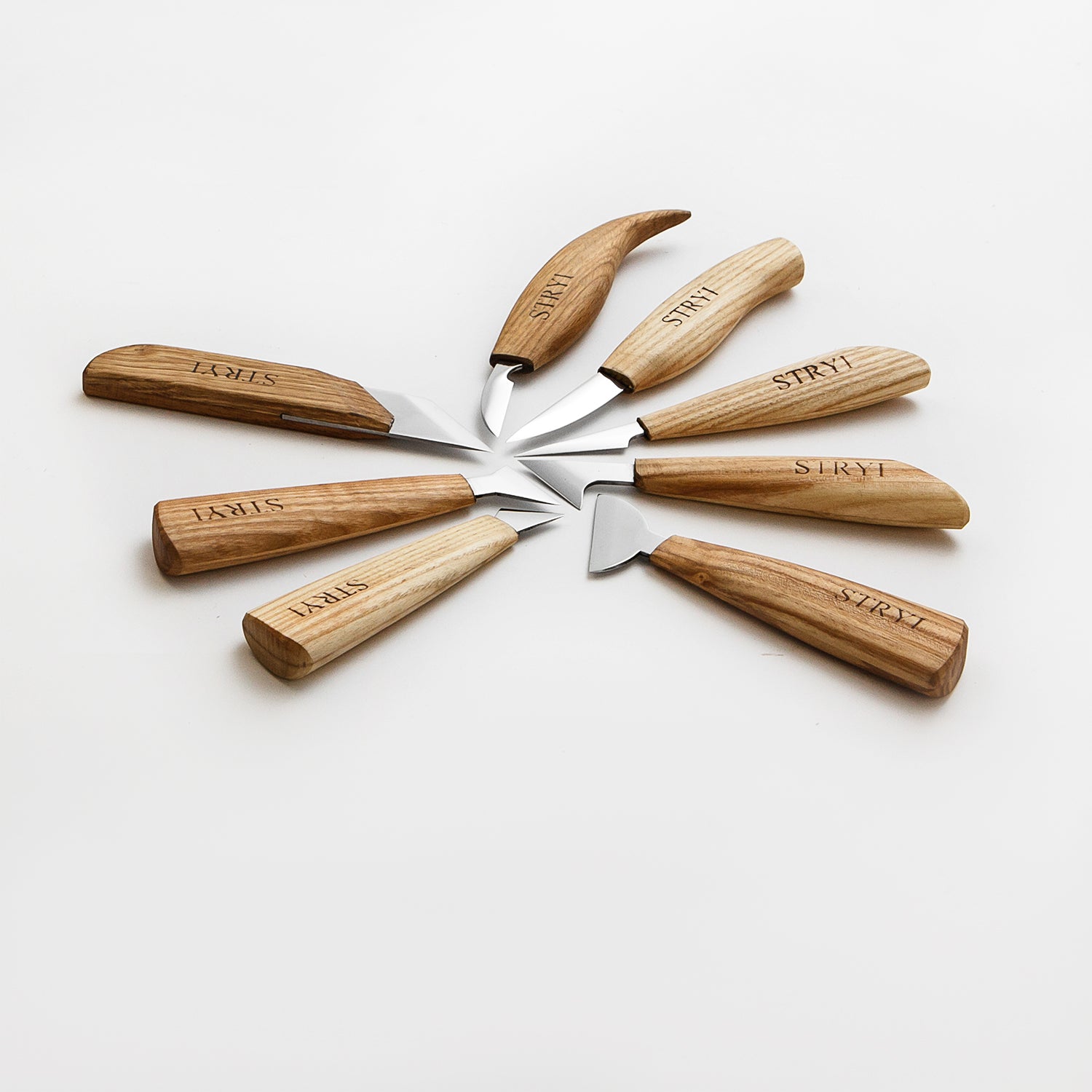Woodcarving Knives set STRYI Profi of 8pcs for woodcarver, Carving kit, Carving Knives