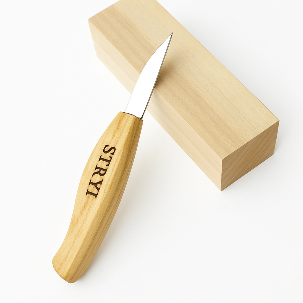 Whittling knife for wood carving 58mm STRYI Profi, Sloyd knife, Carving figurines, Carving knife