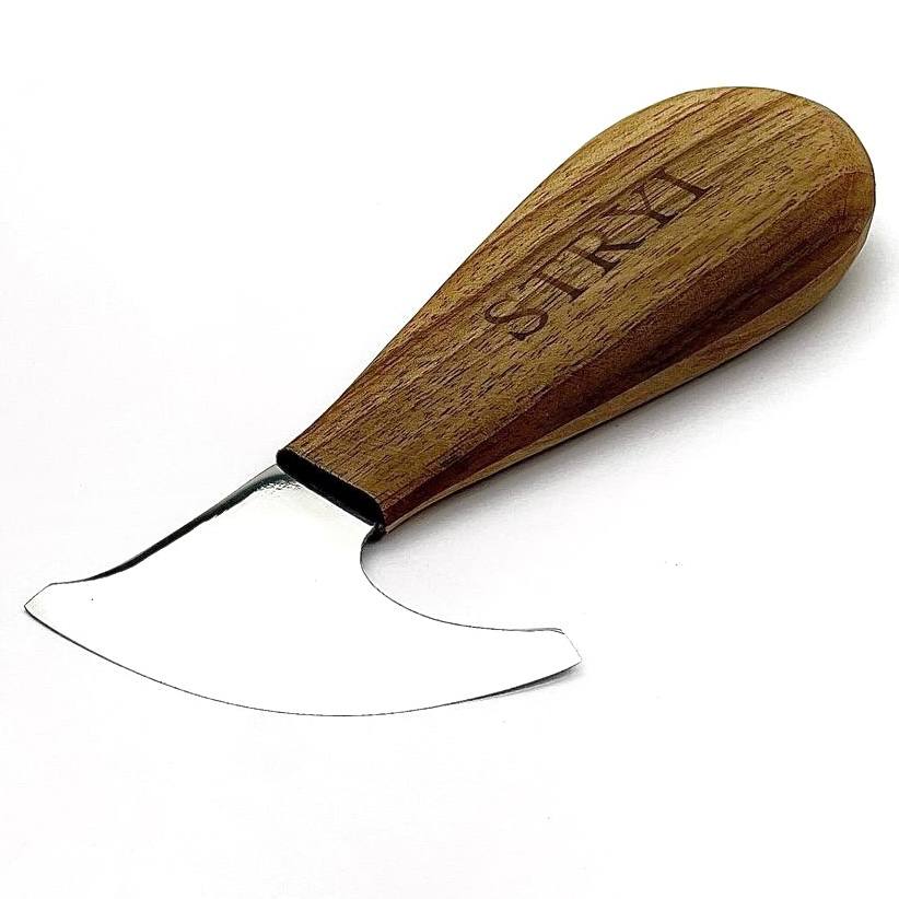 Unique Half Leather Blade Knife for Leatherworking STRYI Profi