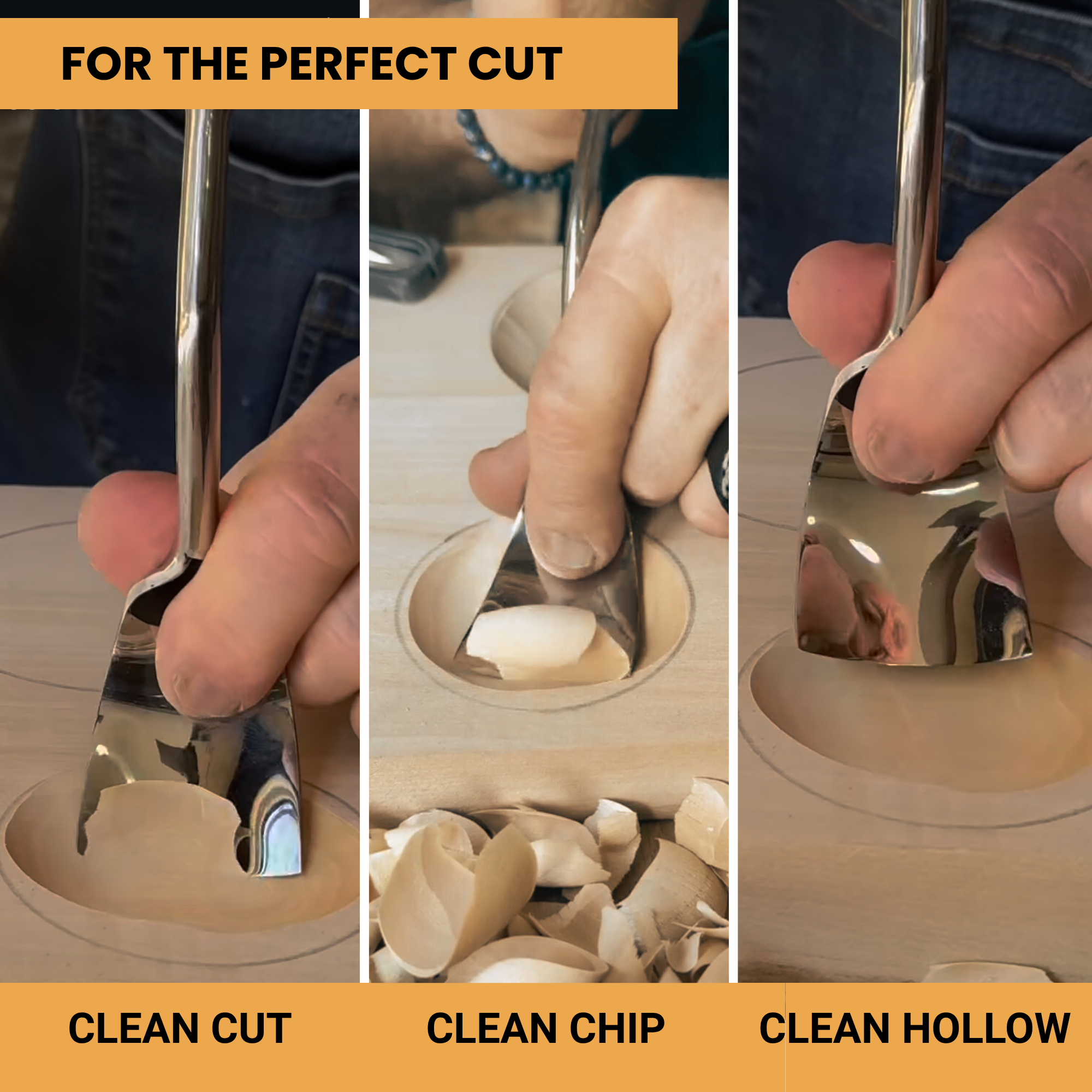 Bowl carving kit 6 pcs STRYI Profi, Bowl Gouges set, Spoon carving tools