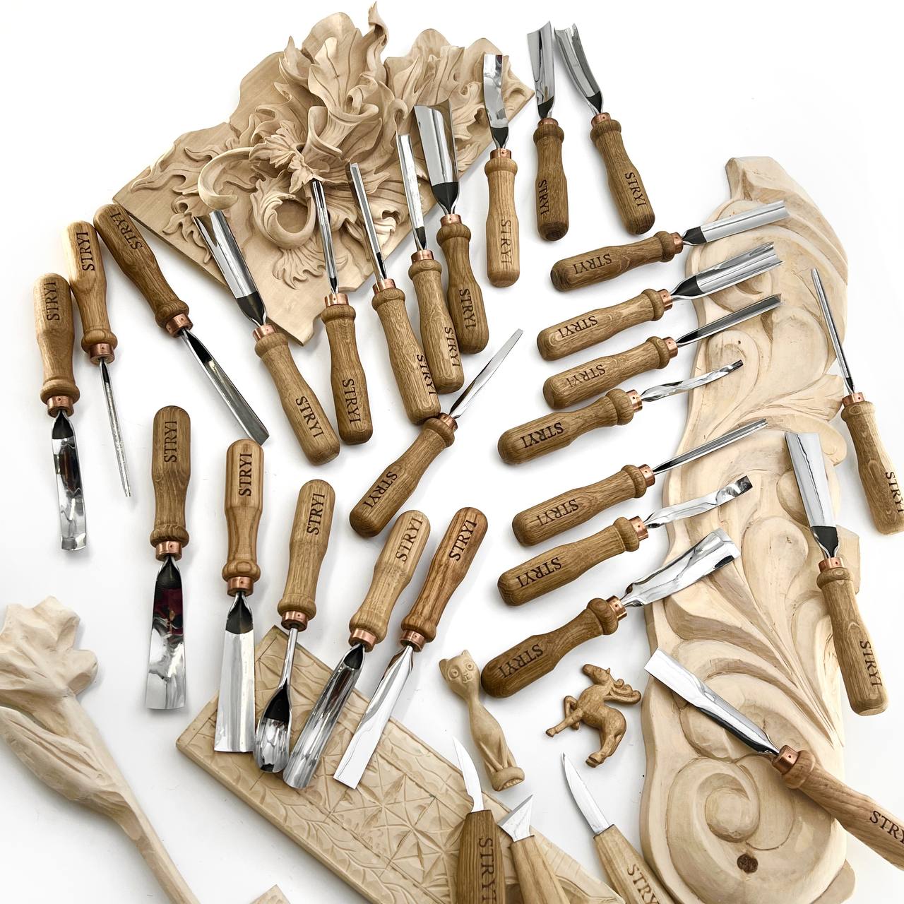 Woodcarving tools set 30pcs STRYI Profi, Gouges set, Chisels set, Woodworking tools