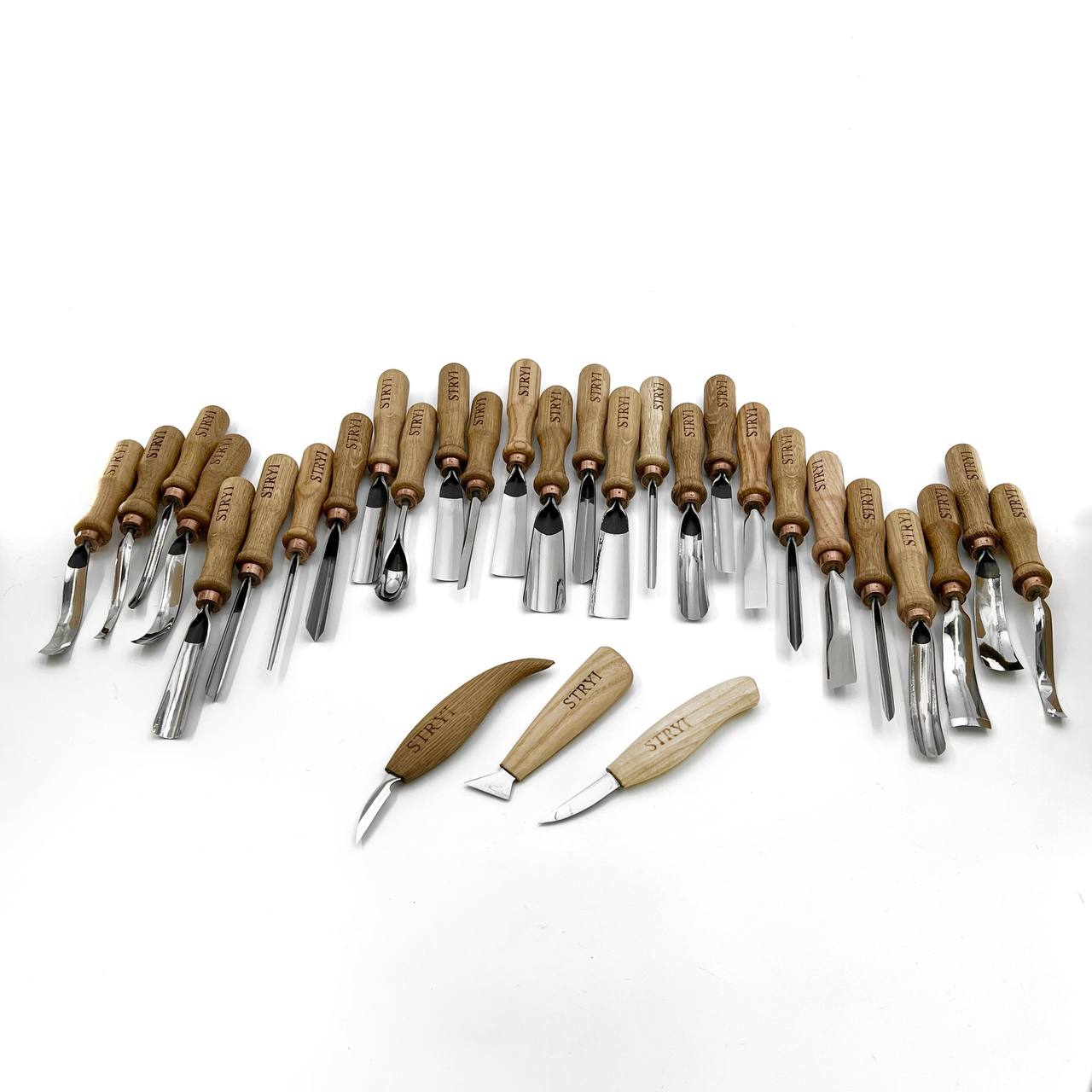 Woodcarving tools set 30pcs STRYI Profi, Gouges set, Chisels set, Woodworking tools