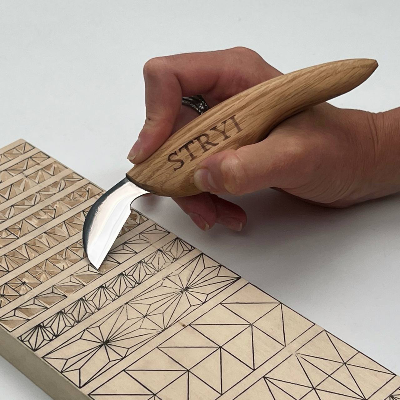 Knife for chip carving 30mm STRYI, Carving knife, Carving tools, Forged knife, Stryiwoodcarving