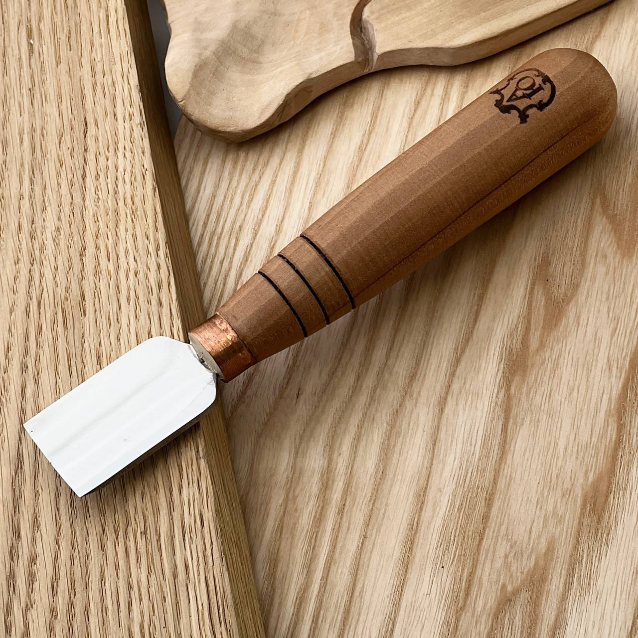 Short wood carving tools, sloping gouge 25mm STRYI-AY Profi