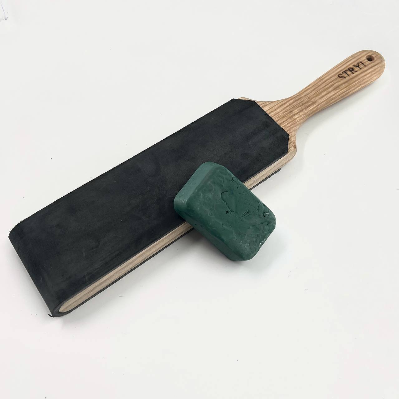 Lederriemen doppelseitig, zum Schärfen, Polieren, Finishen von Messern, Flachmeißeln