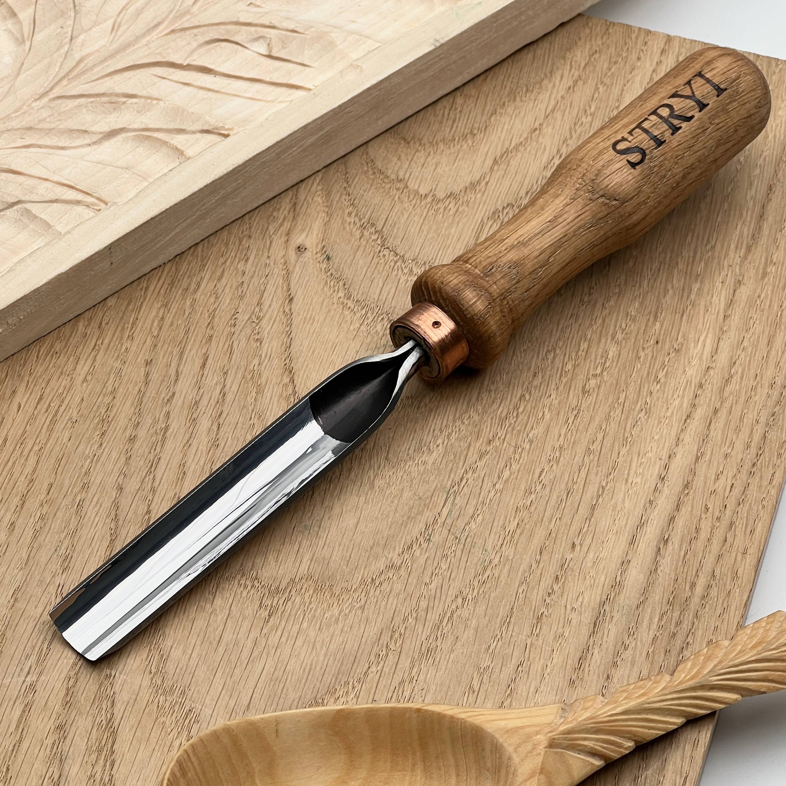 Wood Carving Kit 7 pcs, Chisels and Gouges STRYI Profi, Versatile Carving Set