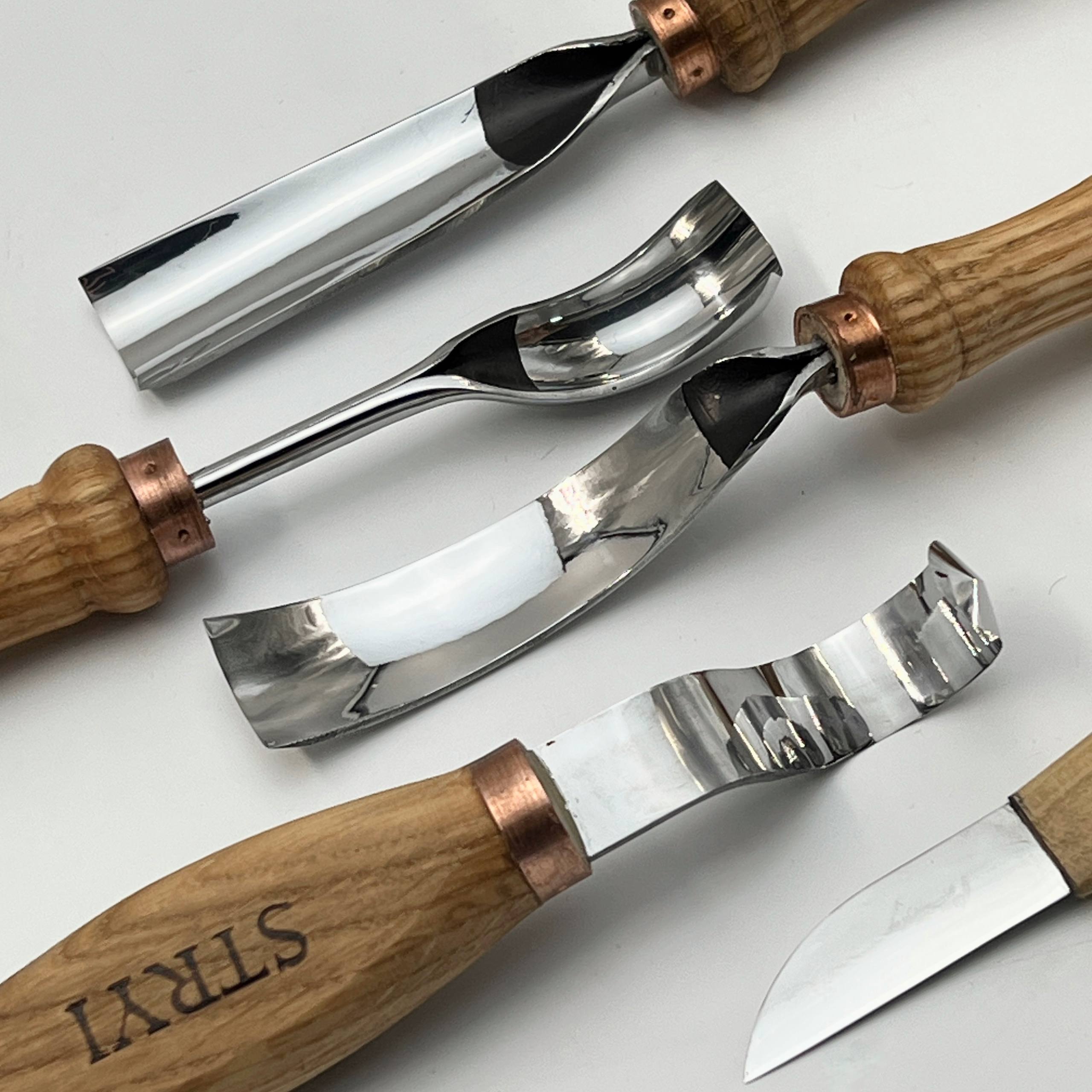 Spoon and kuksa carving kit, Bowl carving set, Stryi carving toolkit