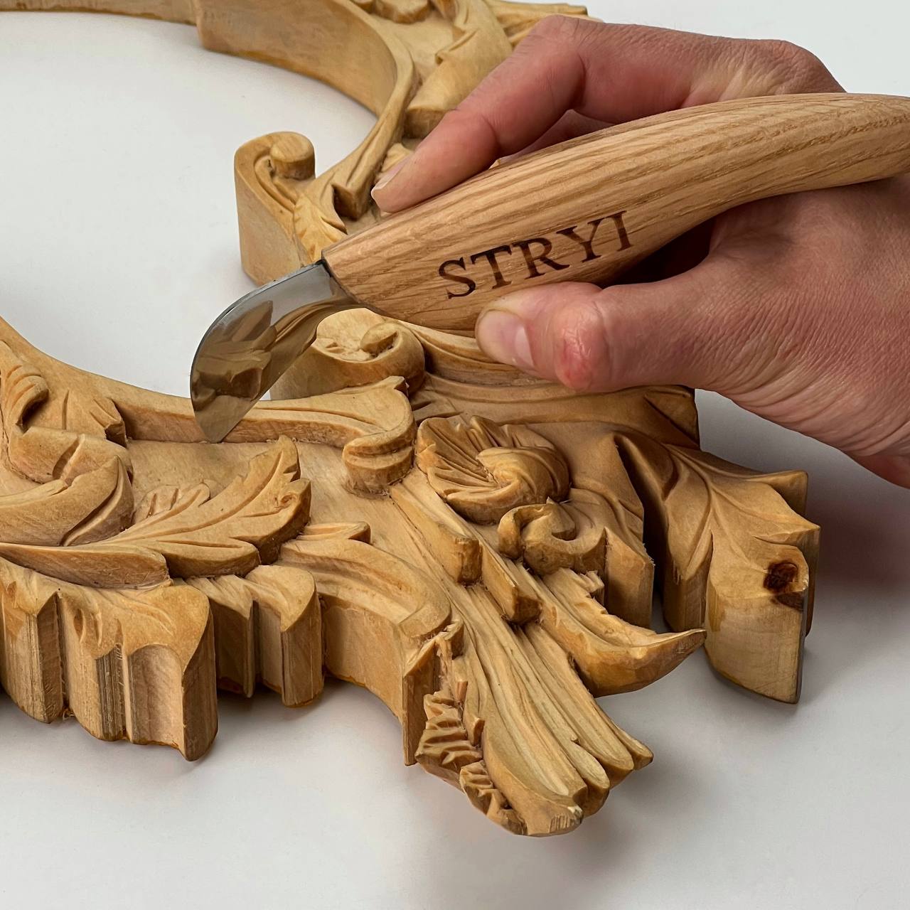 Knife for chip carving  30mm STRYI, Carving knife, Carving tools, Forged knife, Stryiwoodcarving