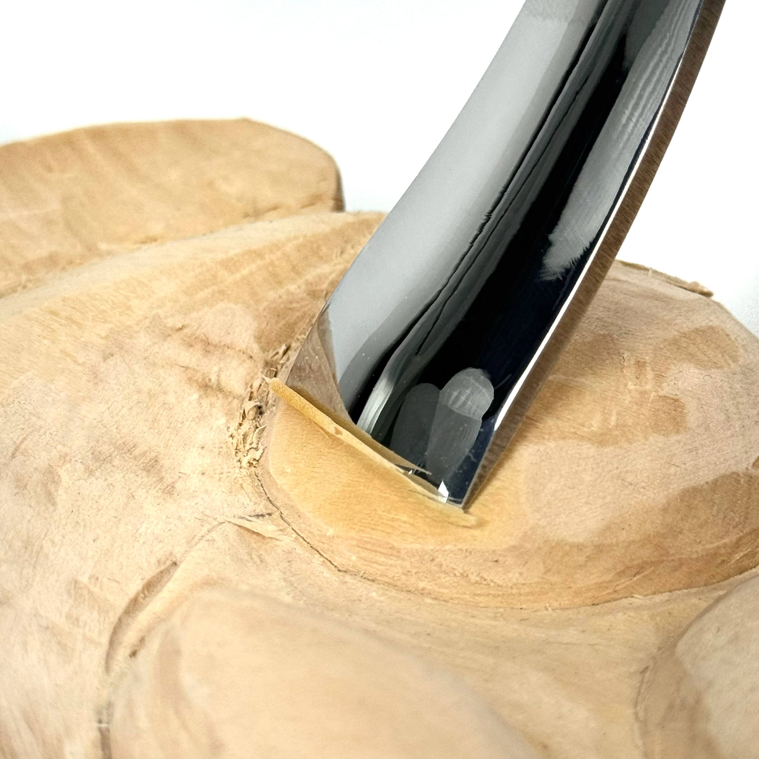 STRYI Reverse Bent Gouge – Specialized Forged Chisel for Convex Shapes & High Relief