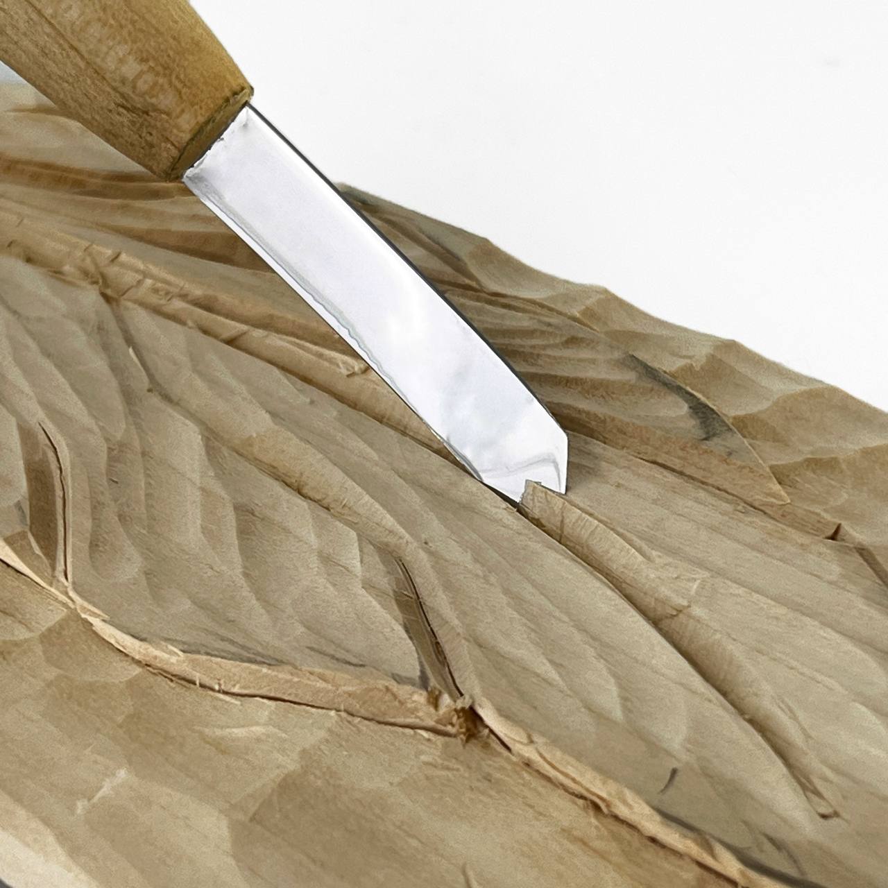 Bent Skew Chisel for Precision Wood Carving, Skewed knifr for 3D carving and detailed carving