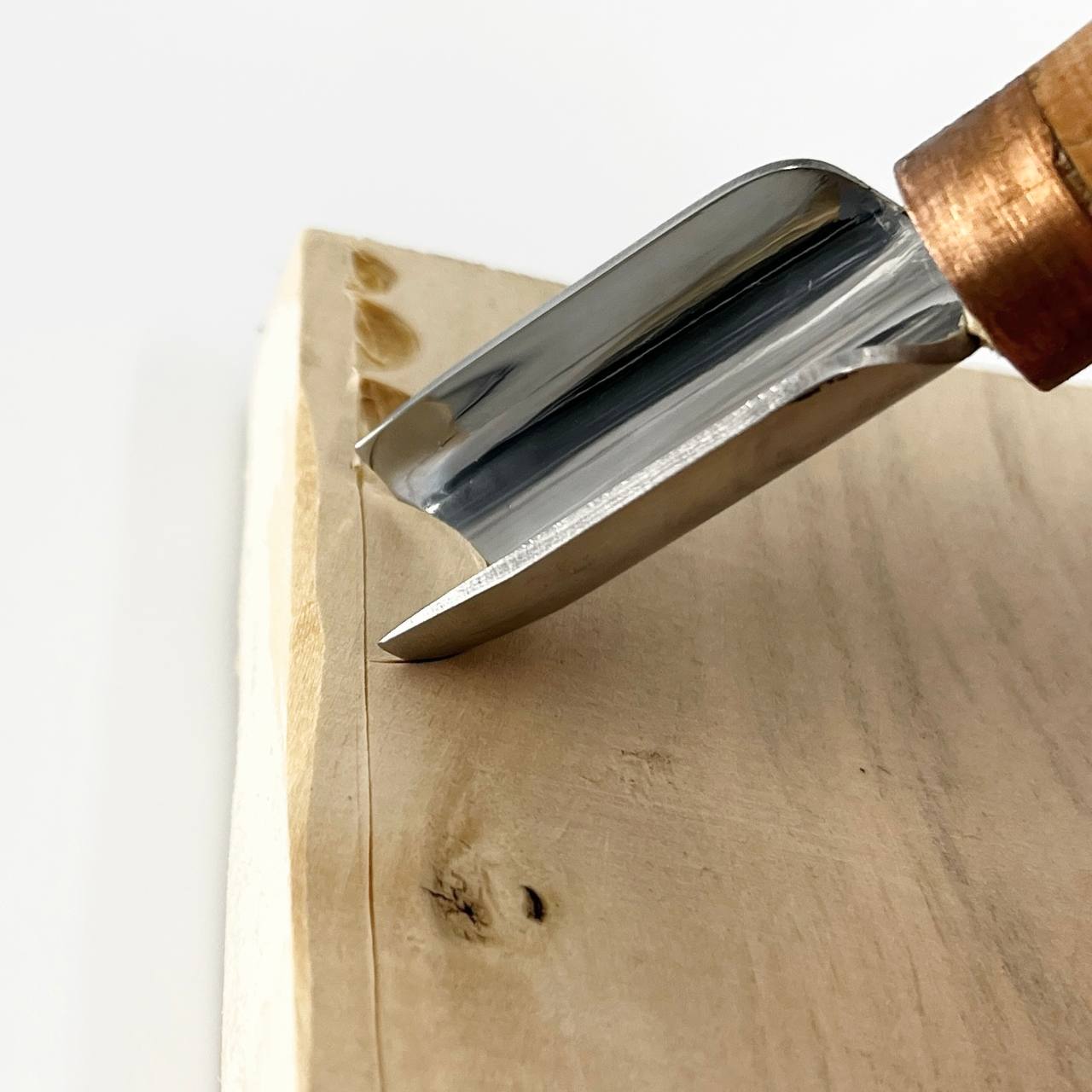 Short Rounded Gouge STRYI-AY Profi, Carving gouge straight-beveled, Gouge STRYI