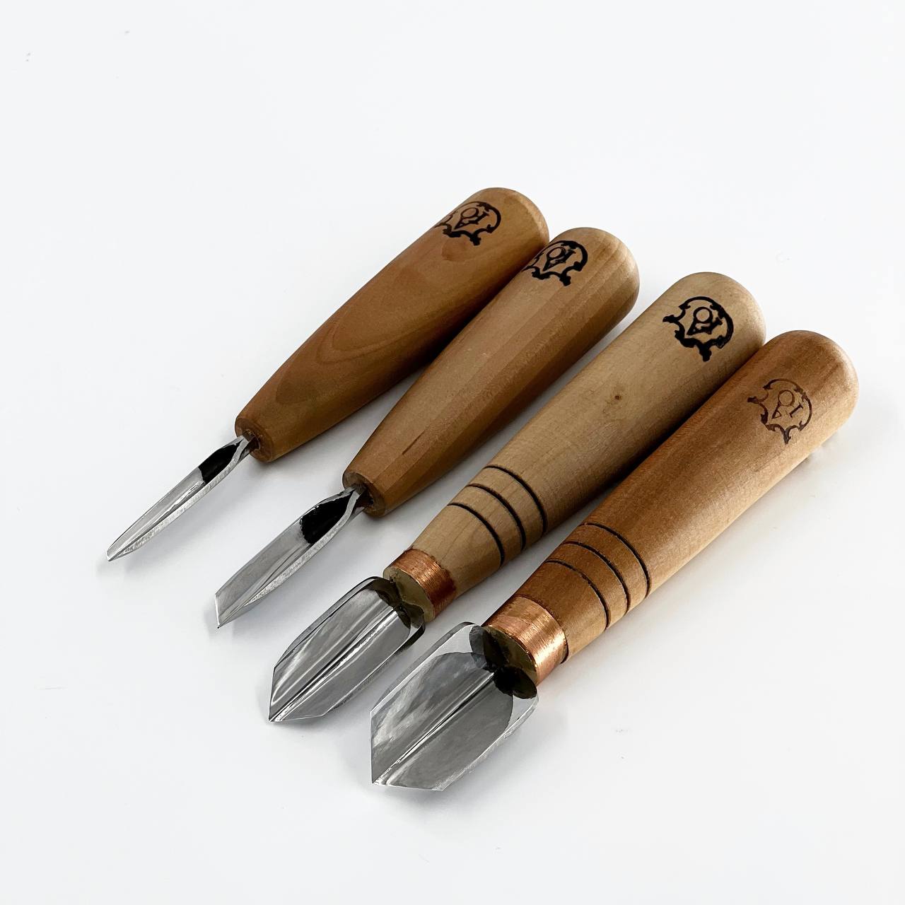 V-parting tool, Short chisel skewed STRYI-AY Profi for carving, V-shaped chisel