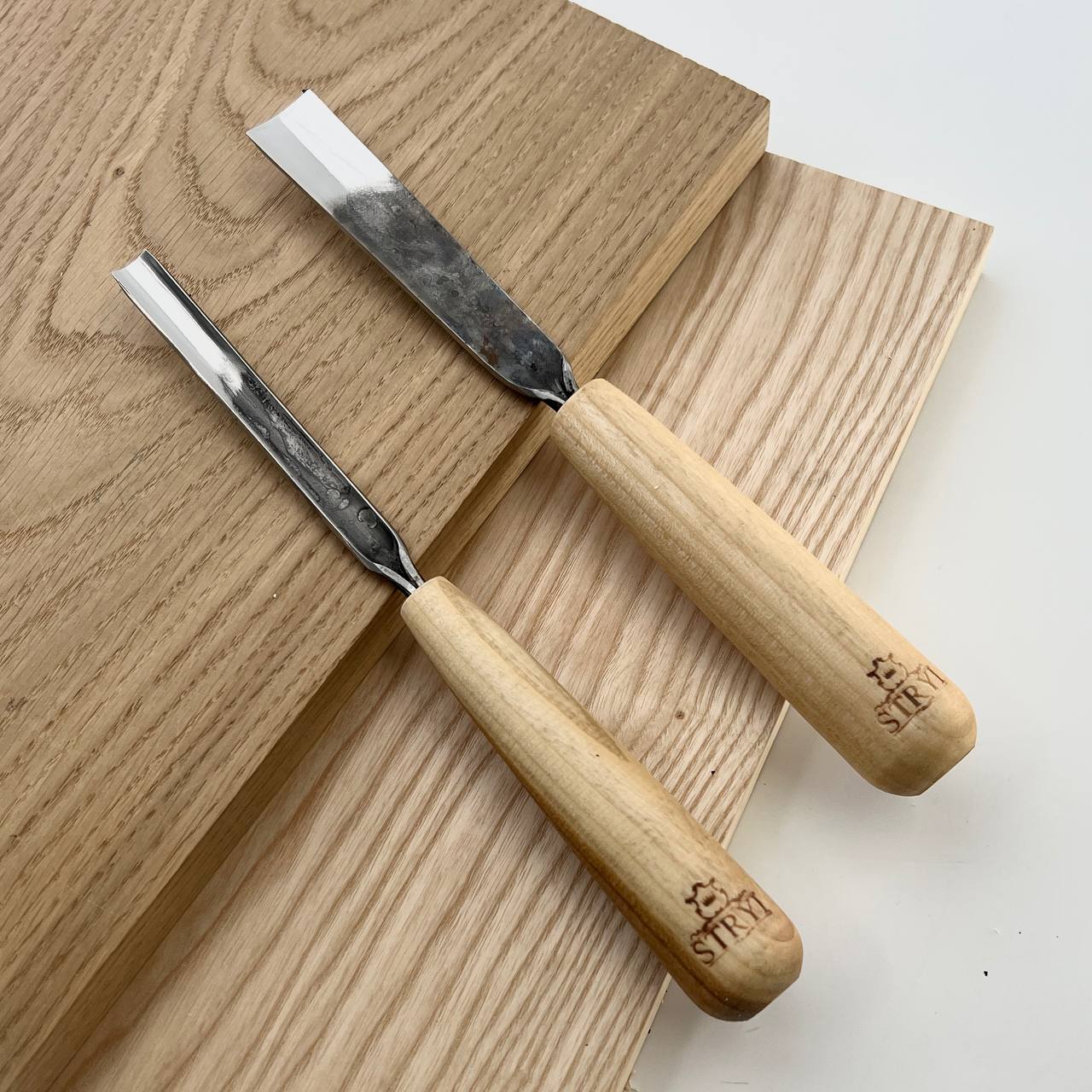 Gouge profile #7, unpolished woodcarving chisel STRYI Standart, sloping gouge