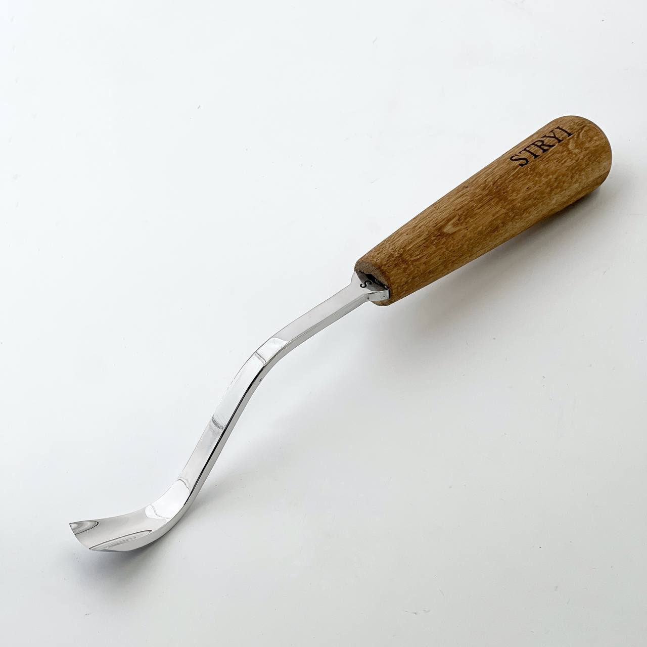 STRYI Maestro Large Bent Gouge for Relief carving, Spoons and Bowl Carving, Furniture making