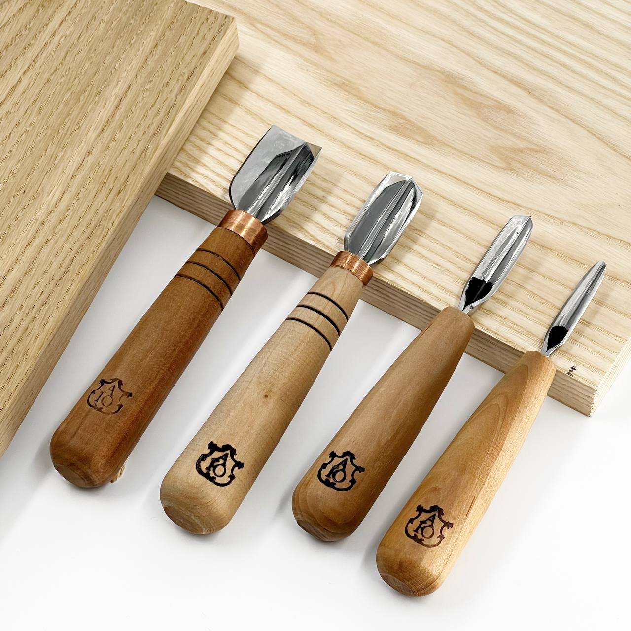 V-parting tool, Short chisel skewed STRYI-AY Profi for carving, V-shaped chisel