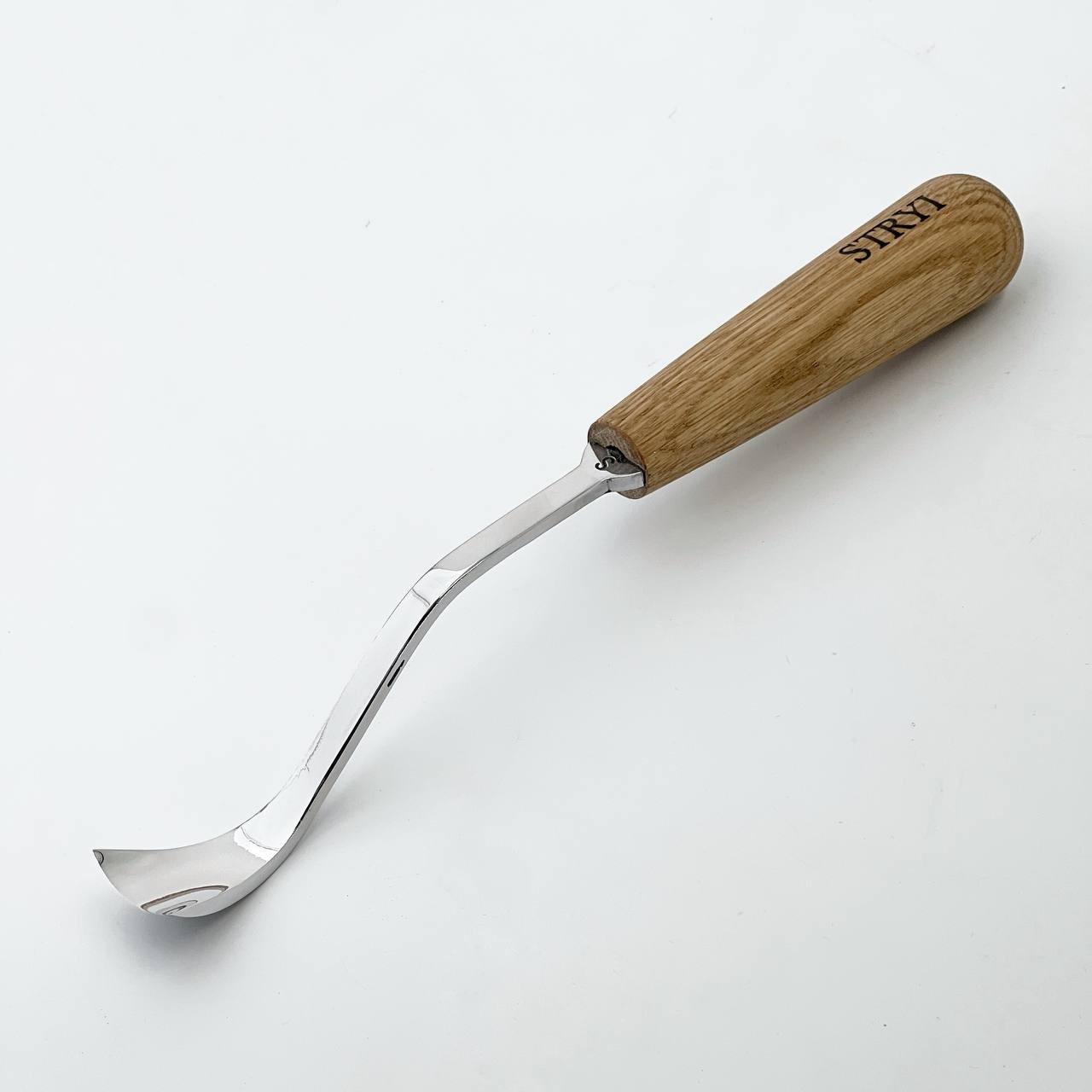 STRYI Maestro Large Bent Gouge for Relief carving, Spoons and Bowl Carving, Furniture making
