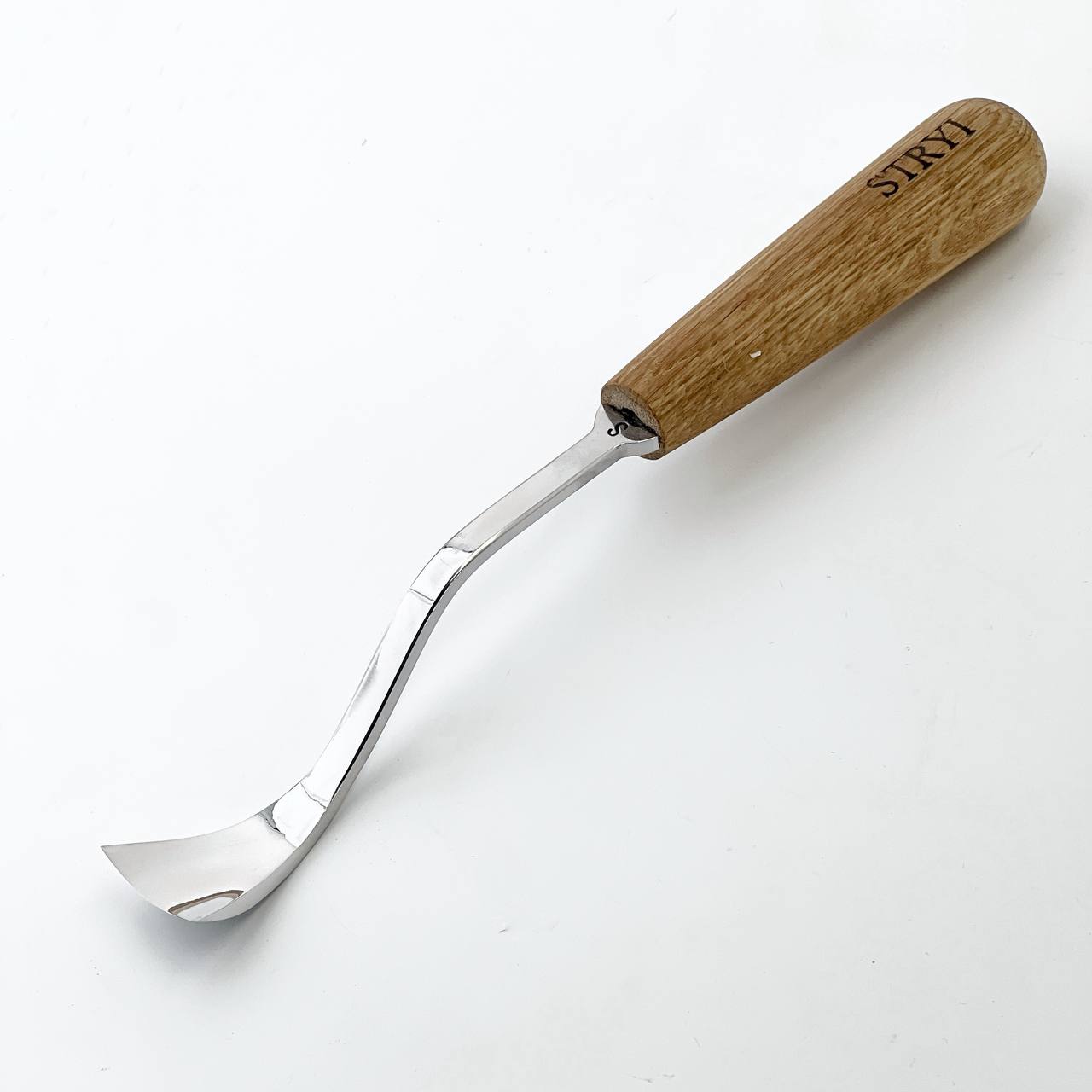 STRYI Maestro Large Bent Gouge for Relief carving, Spoons and Bowl Carving, Furniture making