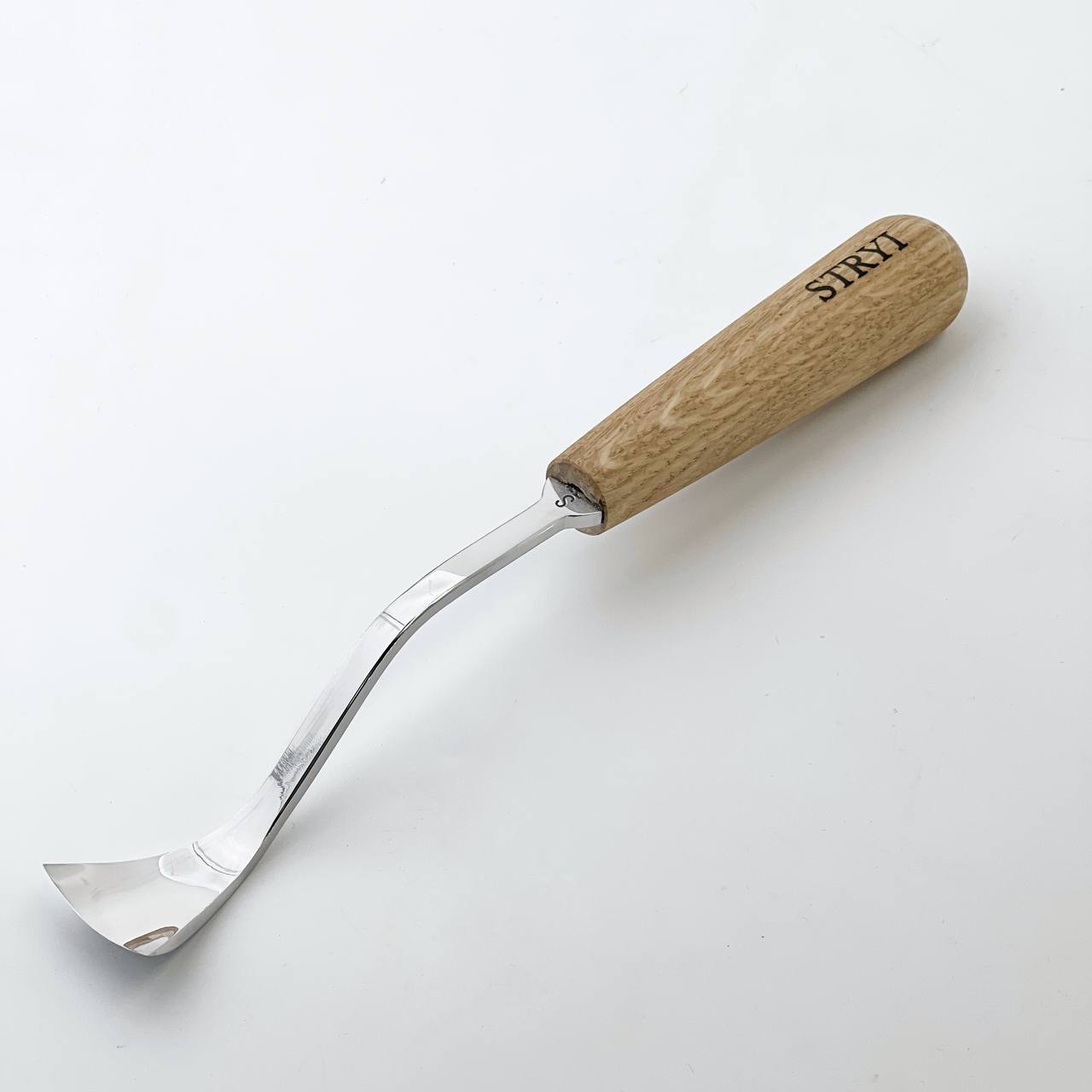 STRYI Maestro Large Bent Gouge for Relief carving, Spoons and Bowl Carving, Furniture making
