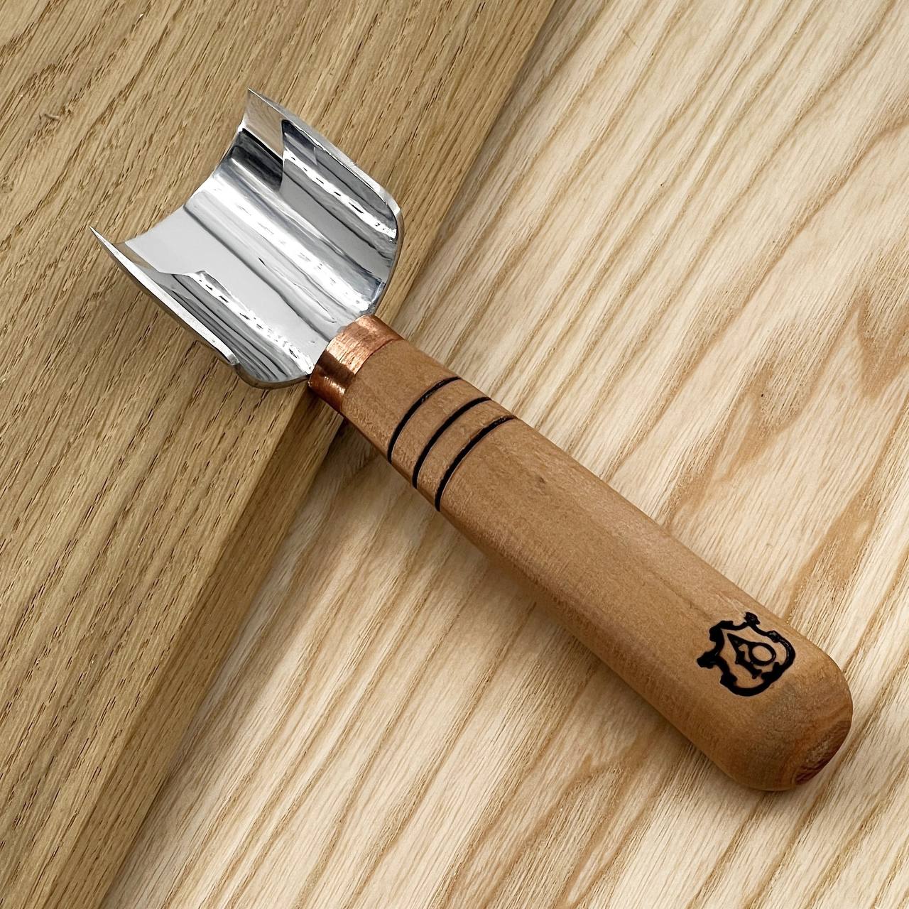 Short Rounded Gouge STRYI-AY Profi, Carving gouge straight-beveled, Gouge STRYI