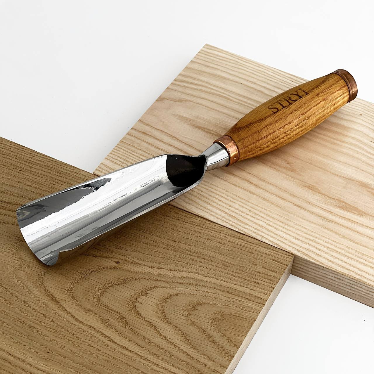 Große Bildhauerröhre, Hochleistungsmeißel, 9 Profil Halbrund, STRYI Profi, Bildhauerwerkzeuge