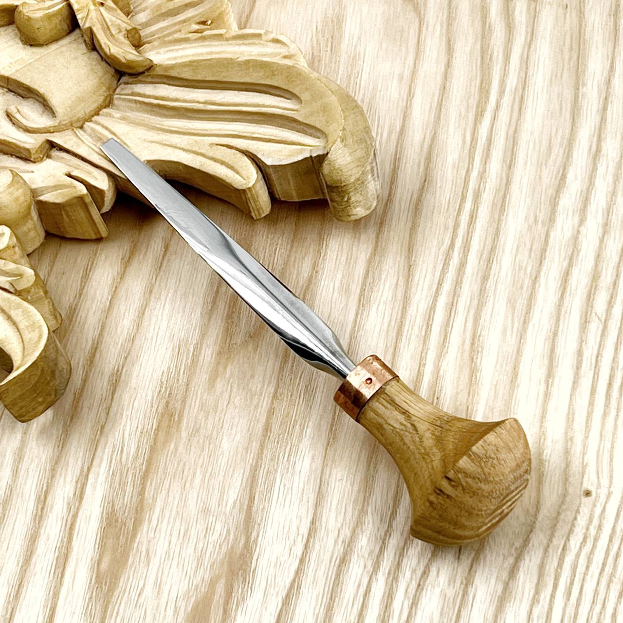 Palm carving tool STRYI Profi #1, Linocuttung tool, Engraving chisel, Flat carving chisel