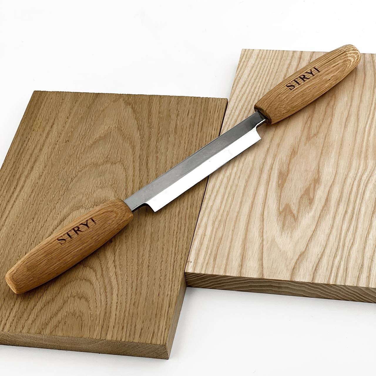 Ziehmesser STRYI Profi 130mm, gerades Schubmesser für die Holzbearbeitung zum Schneiden von Holz, gerades Ziehmesser