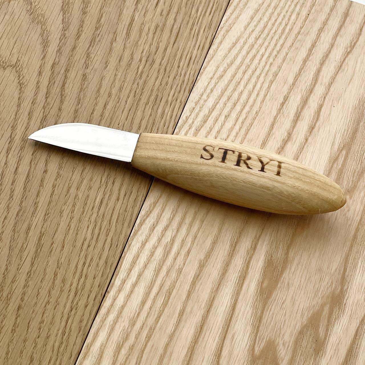 Whittling knife 50mm STRYI Profi, Woodcarving tool, Sloyd knife, Carving knife, Straight blade knife