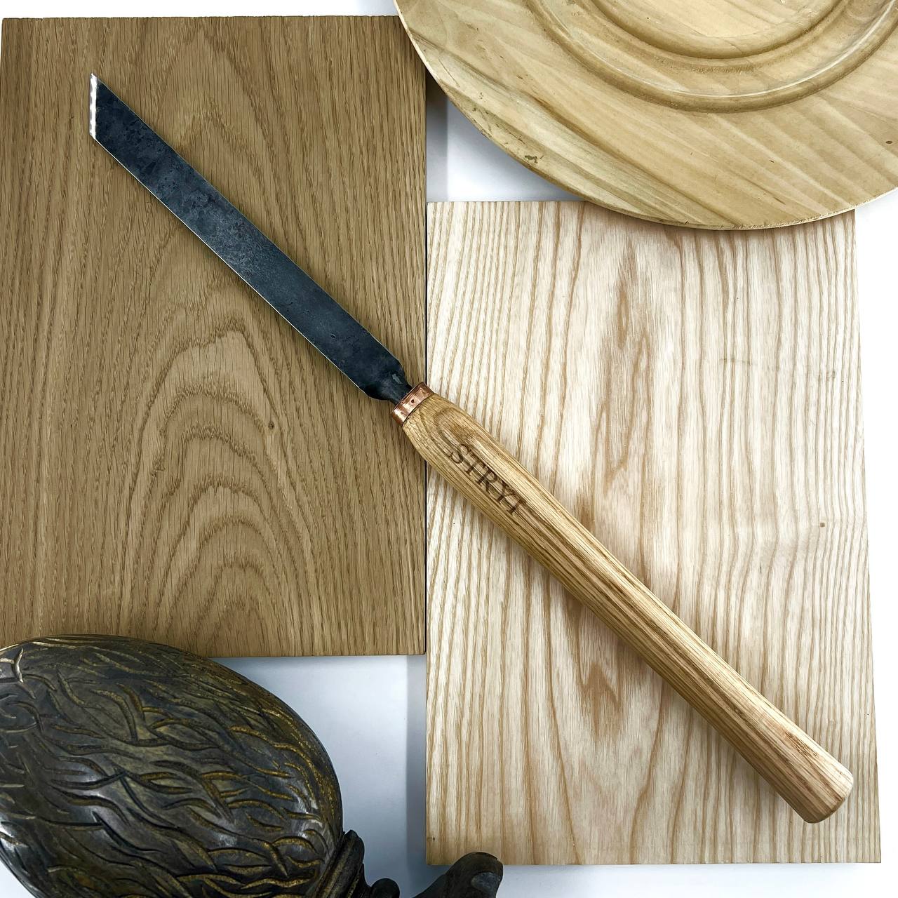 Cincel oblicuo STRYI Standart 45 grados, 20 mm. Sin pulir. Herramienta de trabajo de torno, herramienta de torneado de madera STRYI