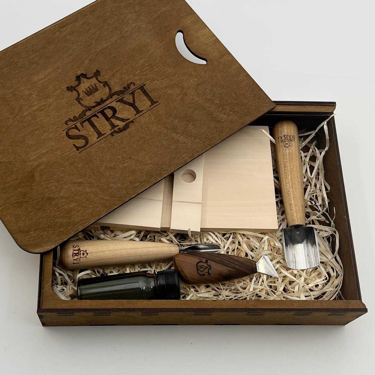 📱 DIY Wood Carving Kit: Mobile Phone Stand, Craft kit, Gift box for everyone