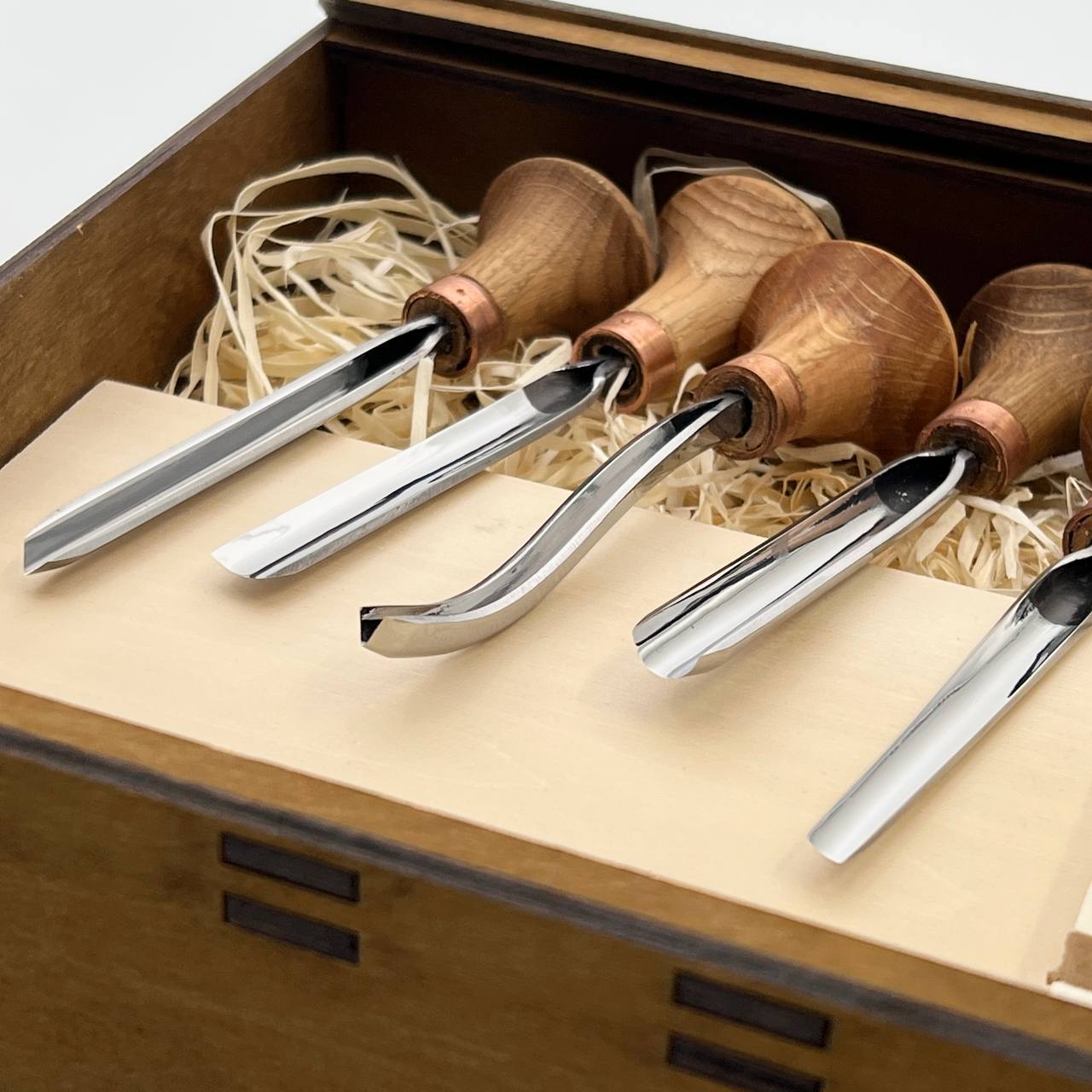 Palm carving set STRYI Profi, 5pcs, Toolset for Linocuttting, Relief carving, DIY phone stand