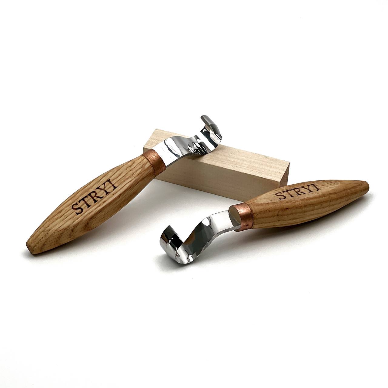Löffelschale und Kuksa Schnitzhakenmesser 20mm STRYI Profi, Hakenmesser, Löffelschnitzwerkzeug