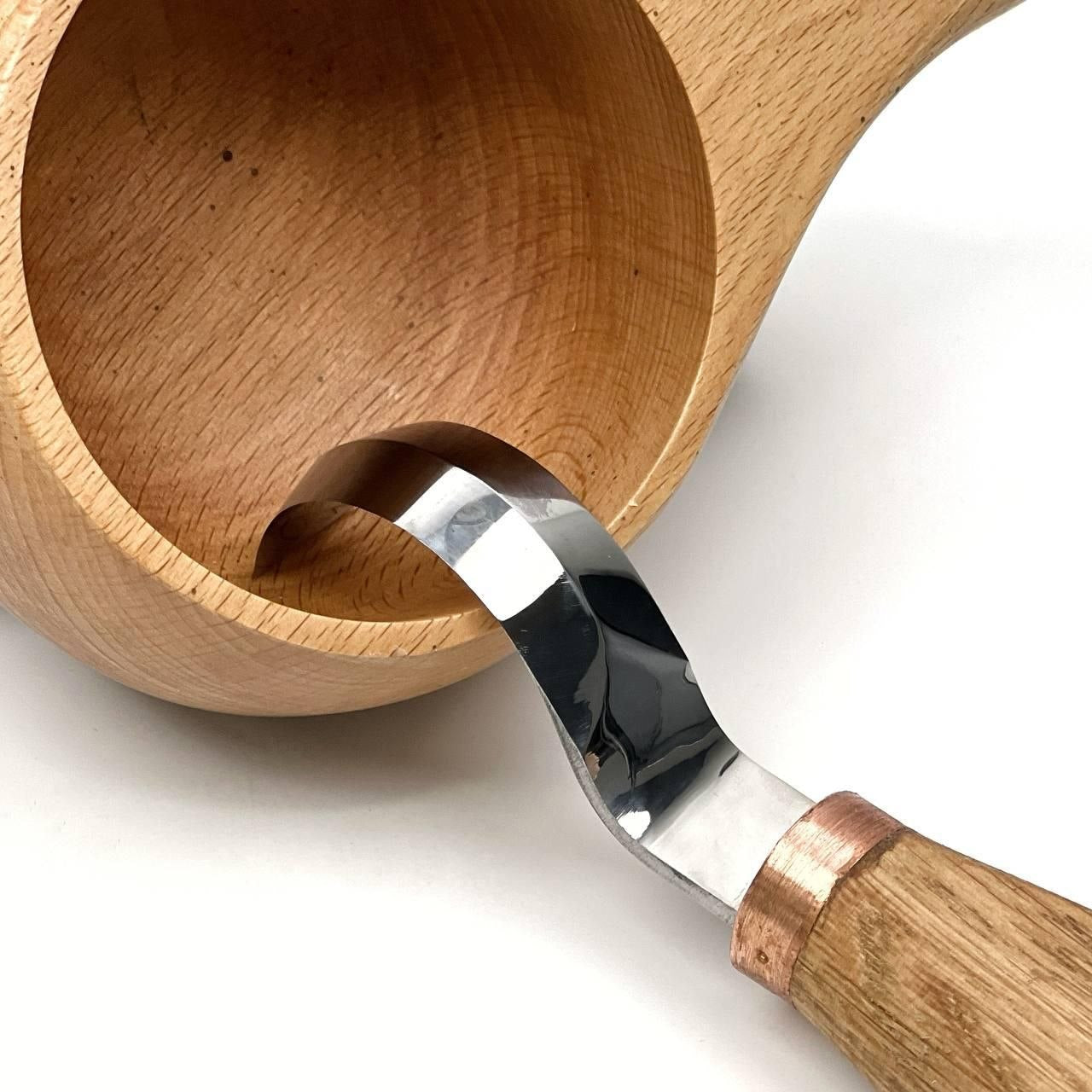 STRYI Profi 50mm Double-Edged Hook Knife for spoon carving