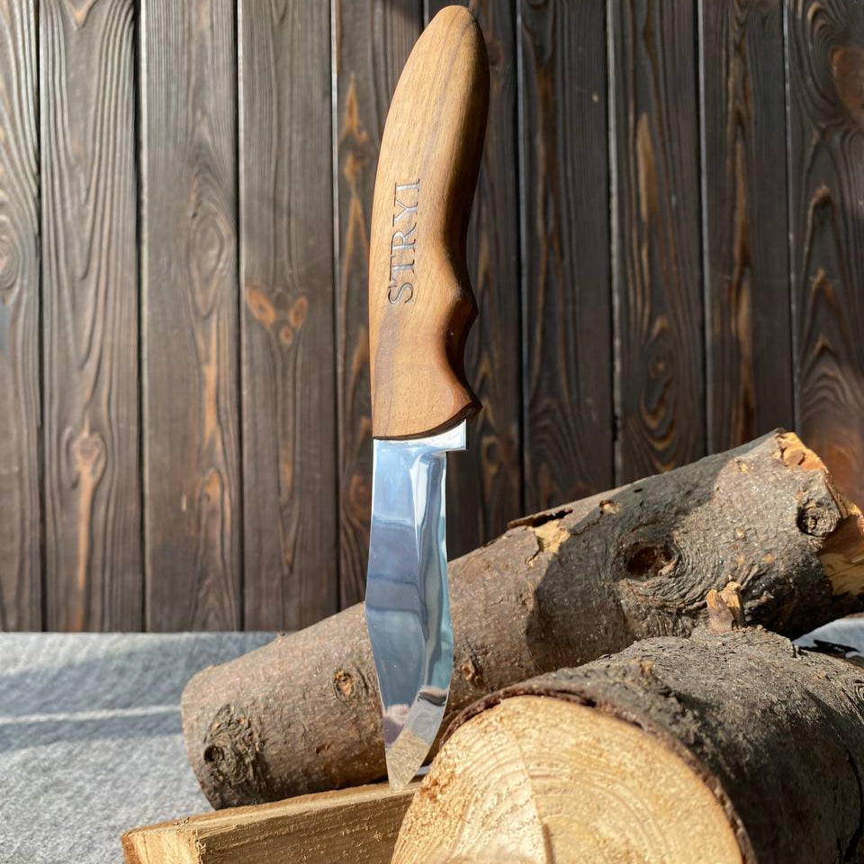 Cuchillo de talla de madera STRYI Profi, cuchillo de camping, cuchillo de carpintería verde