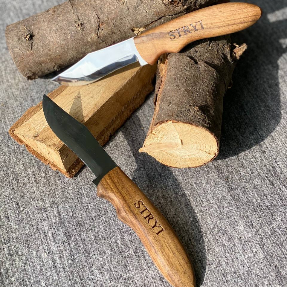 Wood carving knife STRYI Profi, Camping knife, Greenwoodworking knife, Gift for woodworker, Gift for him