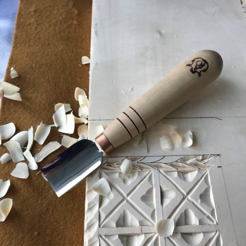 Short wood carving tools, sloping gouge 25mm STRYI-AY Profi