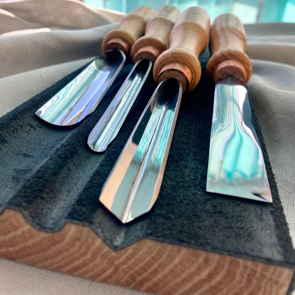 Profilleder-Streichriemen 20 cm zum Schärfen, Polieren und Finishen von Messern, Meißeln und Hohleisen