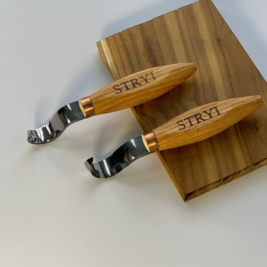 Cuchara, cuenco y cuchillo para trinchar kuksa, filo afilado, 25 mm STRYI Profi