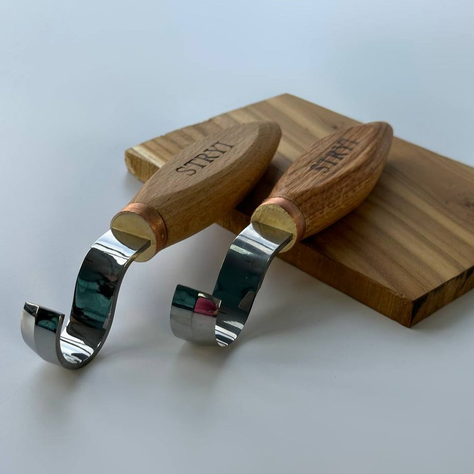 Spoon hook knife 30mm STRYI Profi bowl and Kuksa carving, Hook knife, Spoon knife. Curved knife