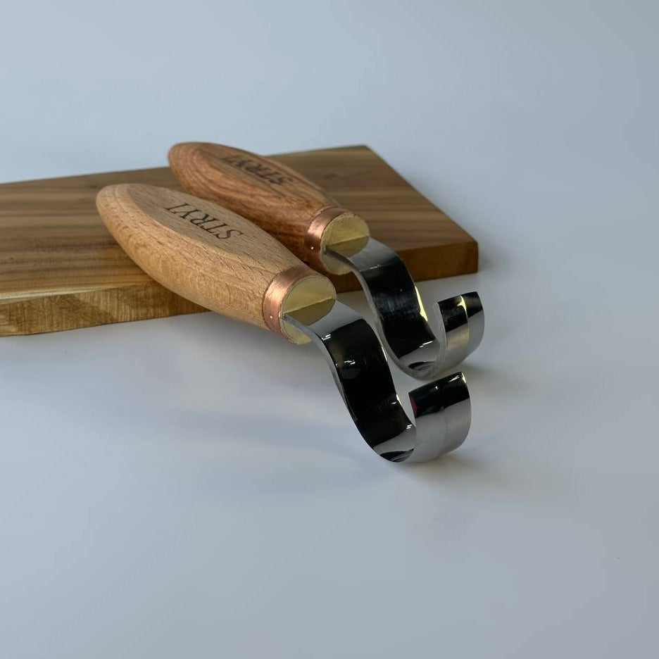 Spoon hook knife 30mm STRYI Profi bowl and Kuksa carving, Hook knife, Spoon knife. Curved knife