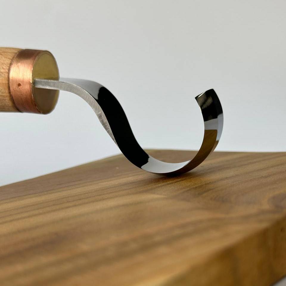 Spoon hook knife 30mm STRYI Profi bowl and Kuksa carving, Hook knife, Spoon knife. Curved knife