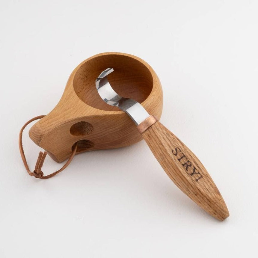 Spoon hook knife 30mm STRYI Profi bowl and Kuksa carving, Hook knife, Spoon knife. Curved knife