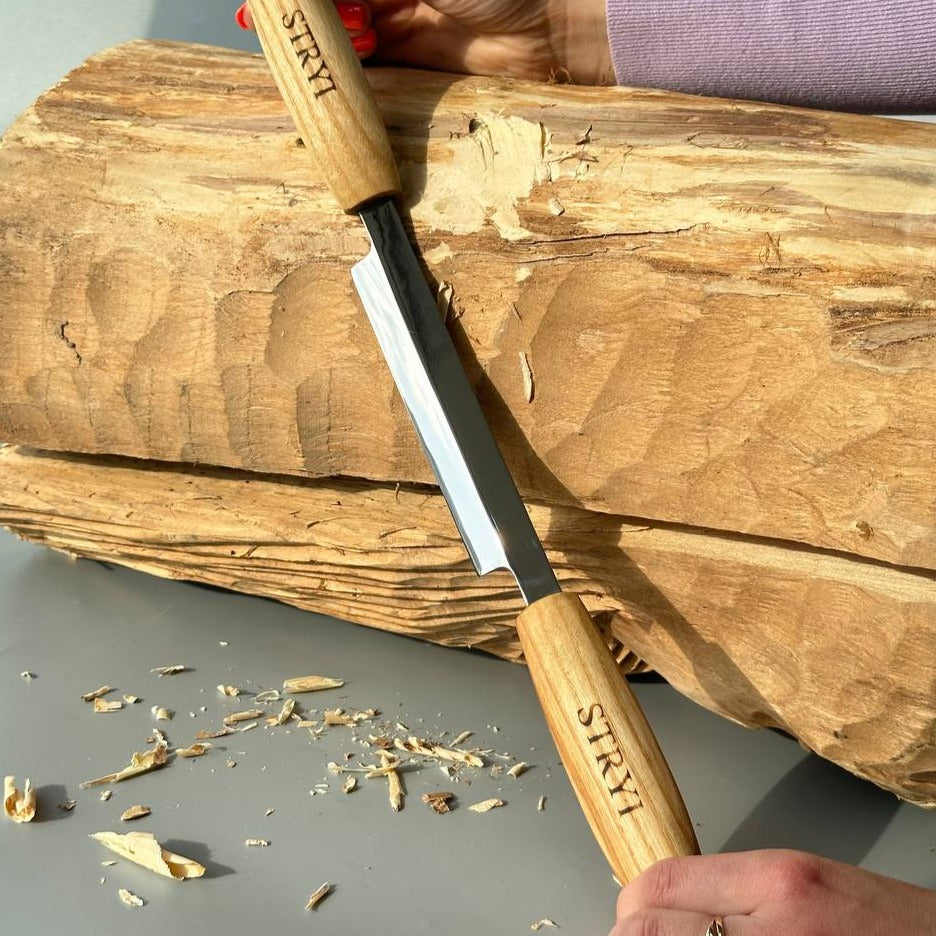 Drawknife STRYI Profi 130mm, Navaja de afeitar recta para carpintería para cortar madera
