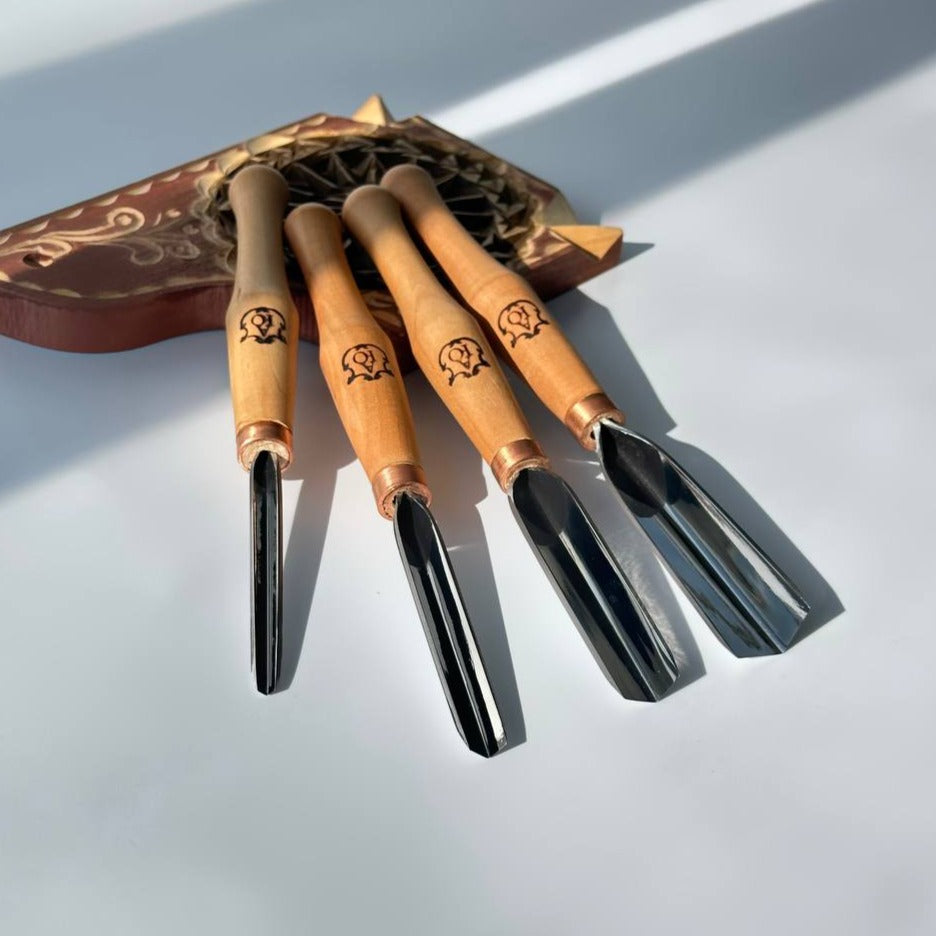 Cincel de separación en V para tallar virutas Stryi-AY Profi, cuchillo para tallar madera, cuchillo para tallar virutas, herramientas para tallar madera, herramientas Stryi
