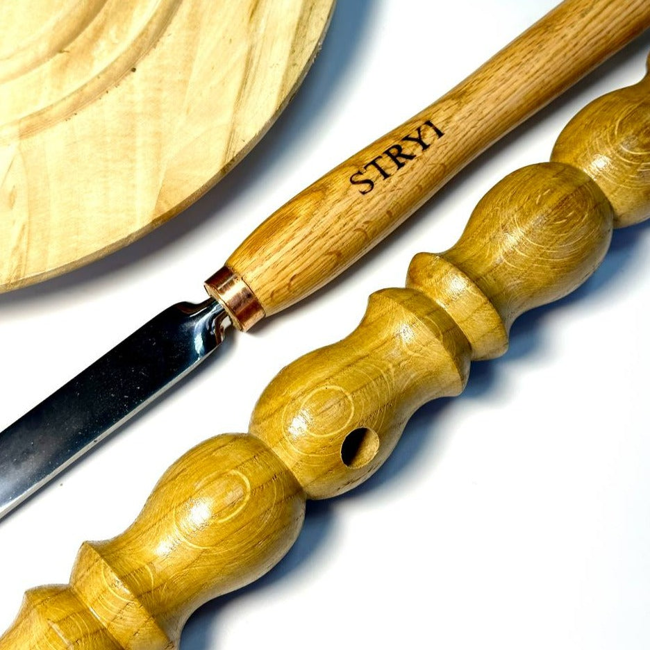 Cincel oblicuo STRYI Profi 45 grados, 20mm, herramienta de trabajo de torno, herramientas de torneado de madera