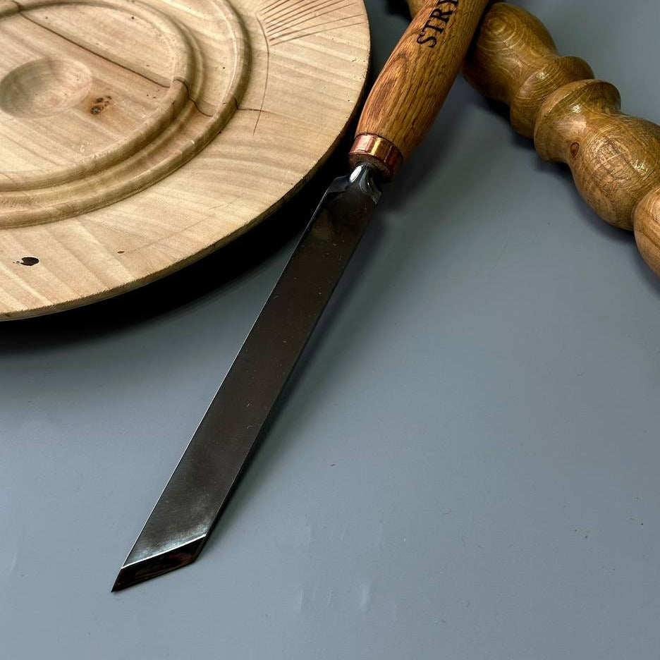 Cincel oblicuo STRYI Profi 45 grados, 20mm, herramienta de trabajo de torno, herramientas de torneado de madera