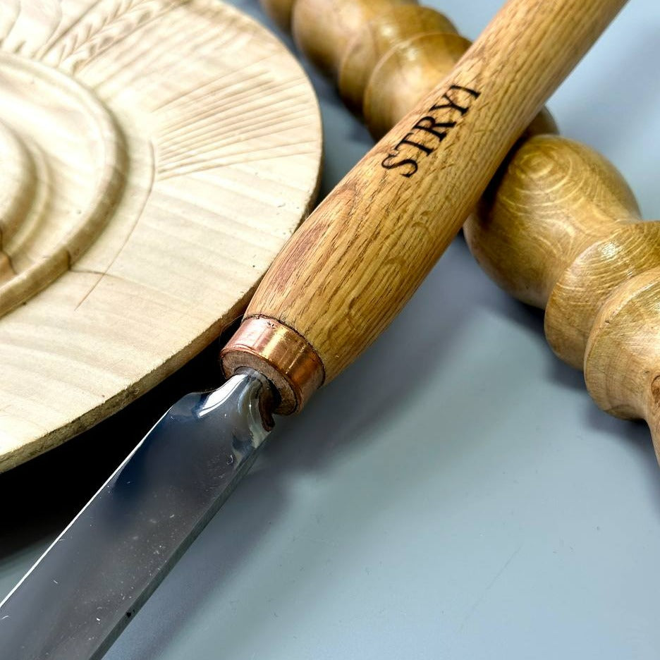 Cincel oblicuo STRYI Profi 45 grados, 20mm, herramienta de trabajo de torno, herramientas de torneado de madera