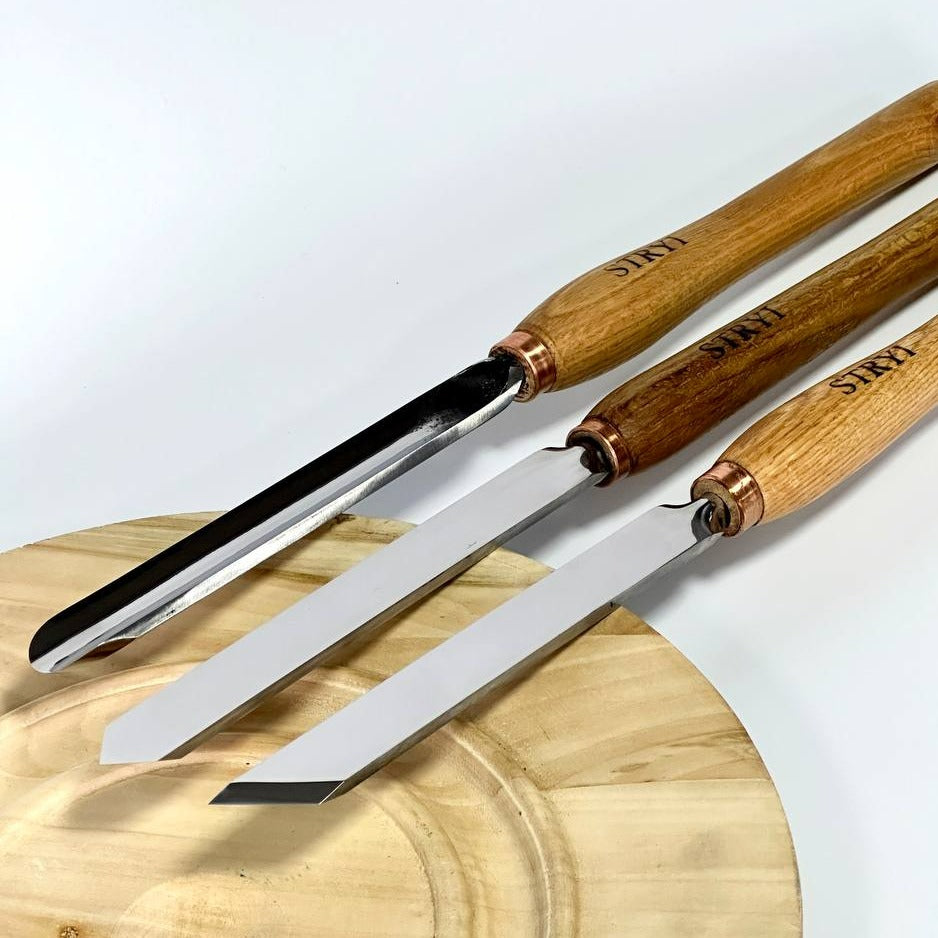 Juego de herramientas para tornear madera STRYI Profi 3 piezas, juego de herramientas de torno