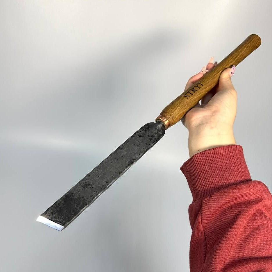 Cincel oblicuo STRYI Standart 70 grados, 30 mm. Sin pulir. Herramienta de trabajo de torno, herramienta de torneado de madera STRYI